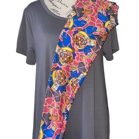 LuLaRoe Women’s One Size Disney Leggings • Beauty & The Beast Leisurewear NWOT - Picture 9 of 15